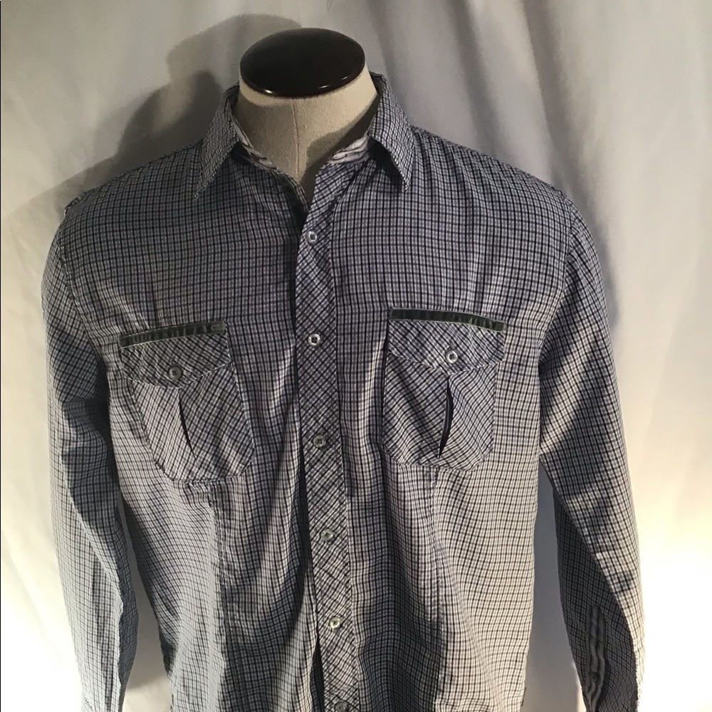 English Laundry Men Button Down Shirt Size L